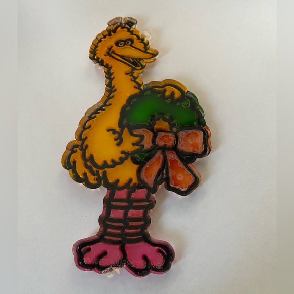 1988 Big Bird Muppets Sesame Street  Sun-catcher Christmas Tree Ornament - Picture 2 of 6
